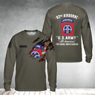 Custom Name US Army 82nd Airborne Division Fort Bragg NC Long Sleeve Shirt
