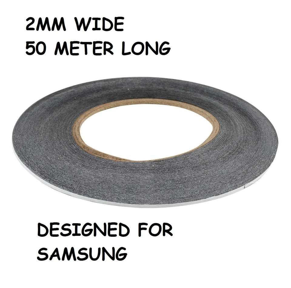 Nastro adesivo 2mm x 50m biadesivo estremamente forte per iPhone Samsung Nokia