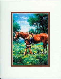 Why God Made Brothers by Jack Sorenson Cowboy & Cowgirl Double Matted Fits 8x10 - Picture 1 of 1