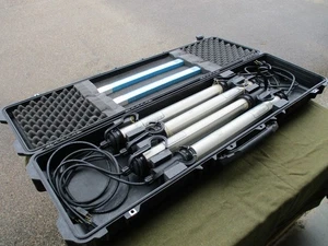 MILITÄR ZELT LICHT SET KIT STRINGABLE ALLGEMEINBELEUCHTUNG IM PELIKAN KOFFER 4 LICHTER - Bild 1 von 16