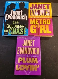 Lot Of 3 Janet Evanovich Hardcover Books Plum Lovin', The Chase & Metro Girl - Picture 1 of 2