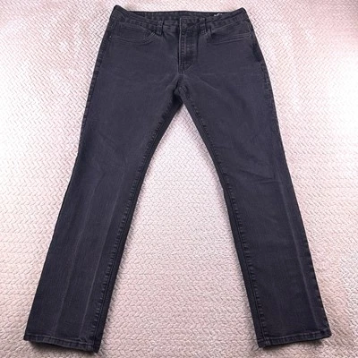 Pantalones de mezclilla para hombre Buffalo David Bitton 34x32 ajustados elásticos ceniza negros descoloridos Foto 1 de 4