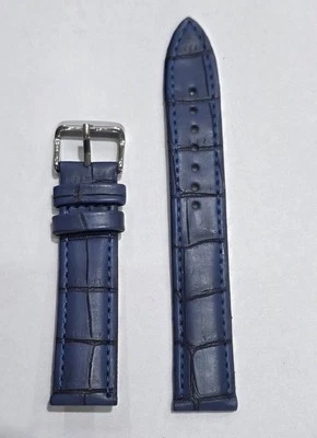 Blue Color 18mm Faux Leather Strap/Band for Wristwatch - Image 1 of 3