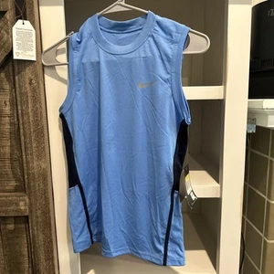 Camisa Nike Niño S (14/16) Azul Sin Mangas Gimnasio Entrenamiento Informal Aire Libre Dri Fit*USADA EN EXCELENTE ESTADO - Imagen 1 de 8