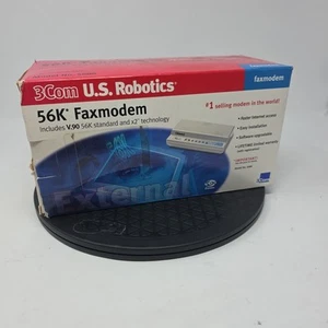 Vintage US Robotics Model 5686 3Com 56K Faxmodem External Modem V.90 x2 Tech - Picture 1 of 13