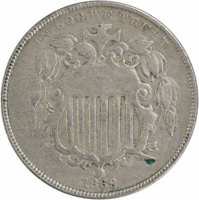 1869 Shield Nickel VF Uncertified #300 - Image 1 of 2