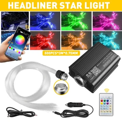 500X LED Light Roof Home Ceiling Car Star Light Headliner Fiber Optic Twinkle ED - Image 1 of 4