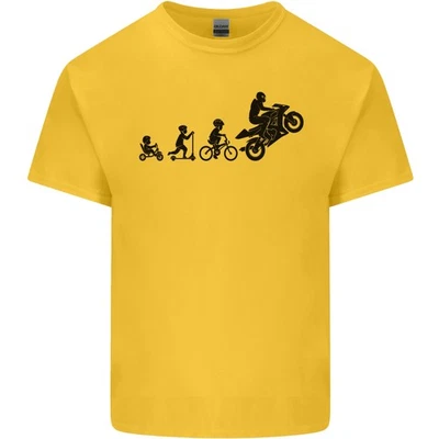 Motorbike Evolution Funny Biker Motorcycle Kids T-Shirt Childrens Foto 1 de 4