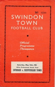 SWINDON TOWN v Chippenham Town (Wiltshire Professional Shield Final) 1950/1951 - Picture 1 of 1