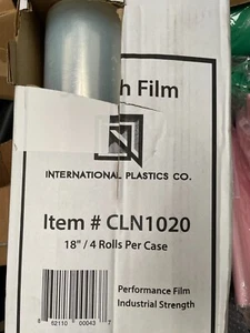 4 Rolls International Plastics CLN1020 18" Stretch Film/Wrap 1200ft - Picture 1 of 1