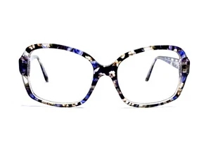 Bebe Black Blue Clear Brown Square Glasses BB7195 500 Plum Floral 54 17 135 - Picture 1 of 7