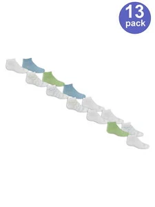 Girl'S Flat Knit Low Cut Socks 13 Pack - Picture 1 of 1