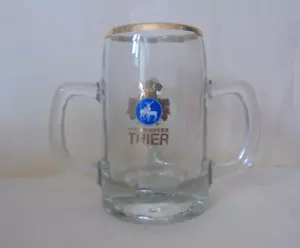 Kufel na piwo 3 uchwyt szklany kufel Dortmunder Thier Bräu szklanka do piwa browar Dortmund - Zdjęcie 1 z 2