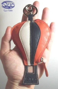 Portachiavi in Vera Pelle Bustina Borsellino Mongolfiera con Anello Moschettone - Imagen 1 de 7