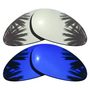 Lentes de repuesto polarizadas plateadas espejadas y azules púrpuras para Oakley Minute 1.0 - Imagen 1 de 4