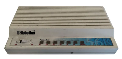 Módem de fax deportivo robótica USR blanco 56K V.90 X2 0701 005686B3, sin caja Foto 1 de 3