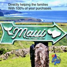 MAUI HAWAIIAN Remove Shoes Sign Garage Cave Metal Tin Aloha Sign Paradise