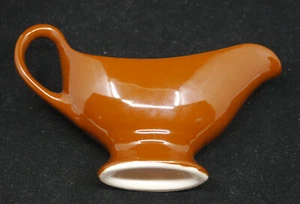 VINTAGE SHENANGO CHINA GRAVY, SAUCE BOAT IN SOLID BROWN, RESTAURANT WARE - Picture 1 of 3