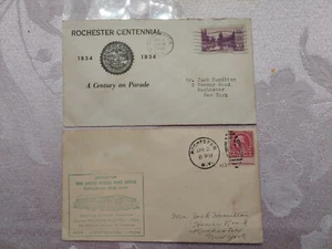 2 PIECES 1934 ROCHESTER NY CENTENNIAL CACHES   - Picture 1 of 3