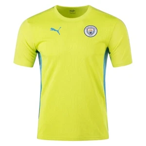 Puma Manchester City Mens Training Soccer Jersey Yellow Size S - Small - NWT $55 - Picture 1 of 16