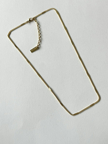 SAINT LAURENT (YSL) Catena collana regolabile Saint Laurent Paris maglia oro