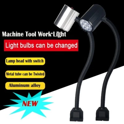 New LED Working Lights Lathe Milling Machine Hoses Metal CNC Machine Light 220V