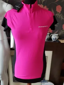 ***L@@K fantastic  Muddyfox pink and black cycling / running top UK 8 XS - NEW  - Picture 1 of 3