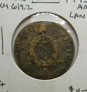 France 1793AA L'an II Sol KM619.2 F+ - Picture 1 of 2