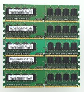 Samsung M378T6553CZ3-CD5 512MB RAM Memory 1Rx8 PC2-4200U-444-12-D3, Lot of 5