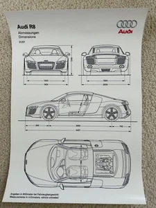 Audi R8 - Wall Art Print Poster 14x20 Inch - Picture 1 of 2