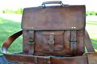 Men's Leather Vintage Laptop Messenger Handmade Briefcase Bag Satchel Shoulder