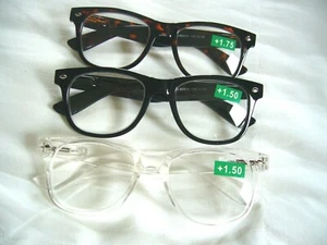 Women's Reading Glasses Large Roundish Flex Arms Men's Reading Glasses R1008 - Picture 1 of 9