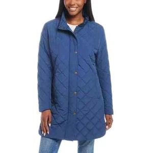 WP Weatherproof Women's Long Quilted Jacket Size XL Dark Blue - Picture 1 of 5