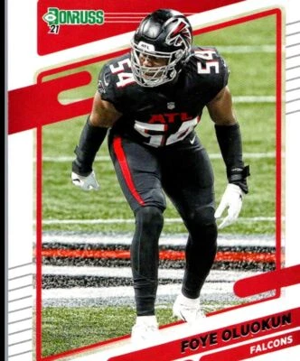 2021 Donruss Press Proof Red Foye Oluokun Atlanta Falcons #236 - Image 1 of 2