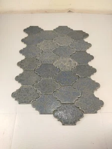 Vintage Arabesque San Felipe Fliese meliert blau grün grau Schiefer Retro 25 Stück - Bild 1 von 10