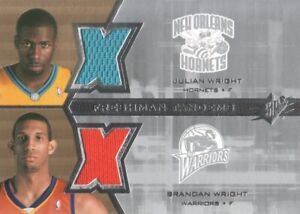 2007-08 SPx Freshman Orientation Tandems #WW Julian Wright Brandan Wright Jersey