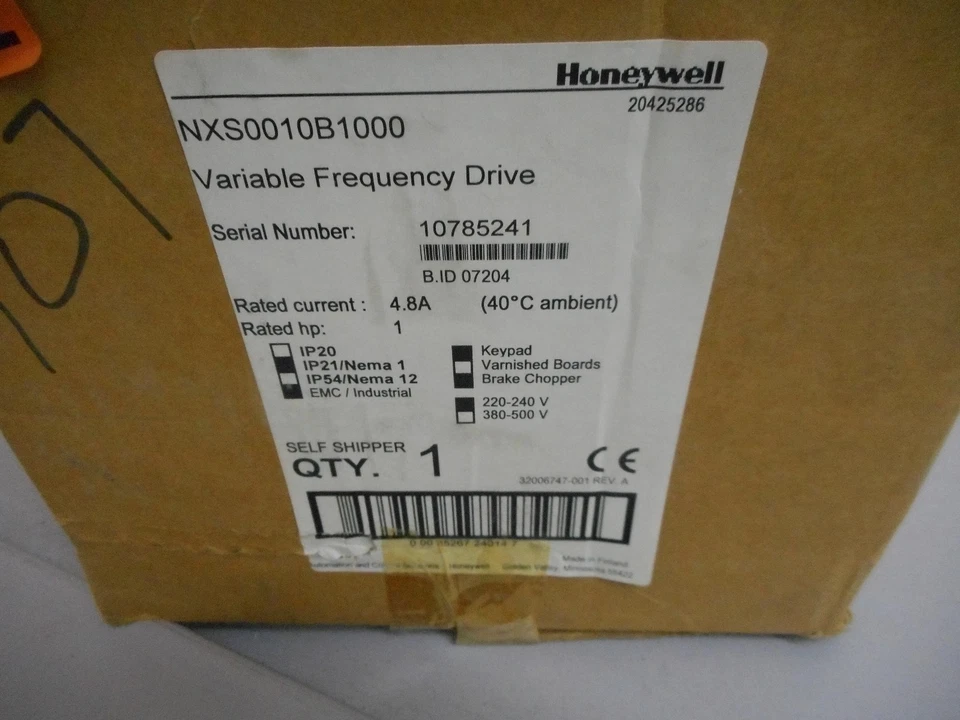 HONEYWELL NXS0030B1000 VARIABLE FREQUENCY DRIVE - Image 1 of 2