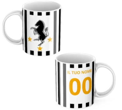 Tazza Personalizzata JUVENTUS Calcio con tuo Nome e Numero Ceramica Idea Regalo - Immagine 1 di 4