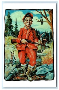 Tarjeta postal firmada por el artista de Wes Herrick Hunting Boy This is the Life A10 - Imagen 1 de 2