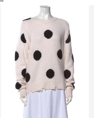 Suéter Sandrine Rose Free People Negro Blanco Lunares Lana Cachemira Talla Pequeña Foto 1 de 4