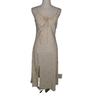 Forever 21 ivory cream  Floral Print Cami Midi Dress Medium fairy y2k - Picture 1 of 16