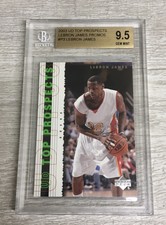 LeBRON JAMES 2003 UD TOP PROSPECTS ROOKIE PROMO RC CARD #P3 BGS GEM MINT 9.5 G1