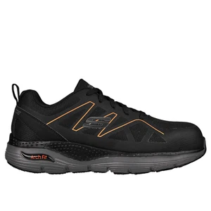 Skechers Men's 200152 Arch Fit SR - Vigorit Black/Orange - Picture 1 of 5