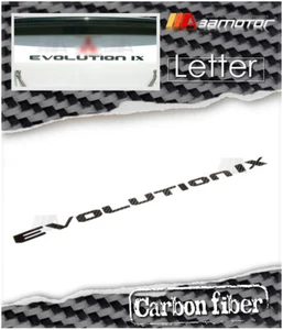 Dry Carbon Fiber Trunk Rear Overlay Emblem fit for Mitsubishi Evolution IX EVO 9 - Picture 1 of 1