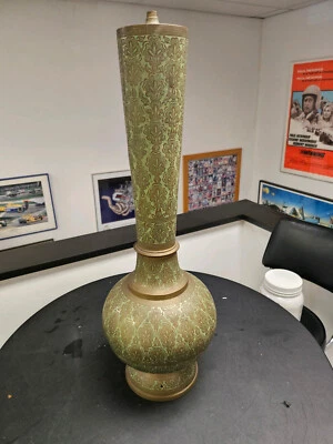 Antigua lámpara turca de latón esmaltado de los años 30 rara Foto 1 de 4