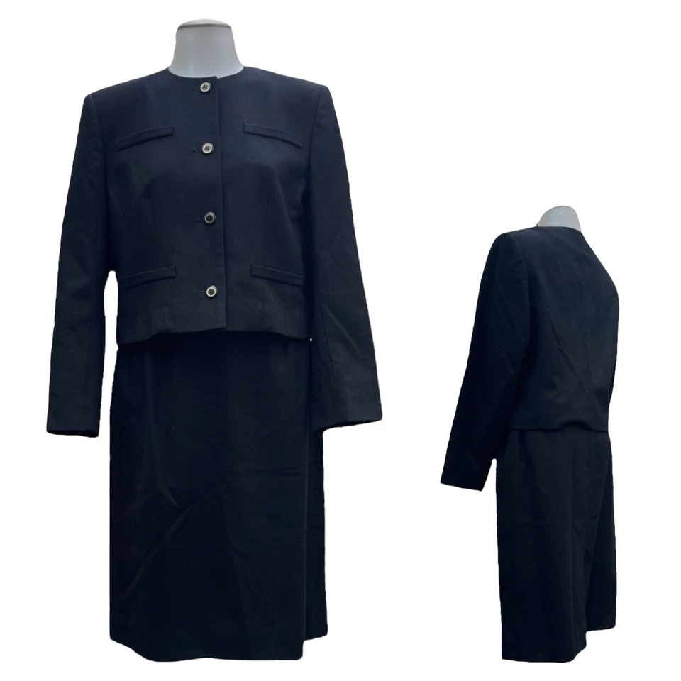 Conjunto de 6 faldas de lana vintage años 50 PENDLETON para mujer traje chaqueta clásico NEGRO NUEVO NOS Foto 1 de 4