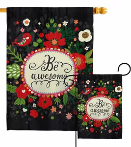 Be Awesome Garden Flag Sweet Life Expression Decorative Gift Yard House Banner - Picture 1 of 19