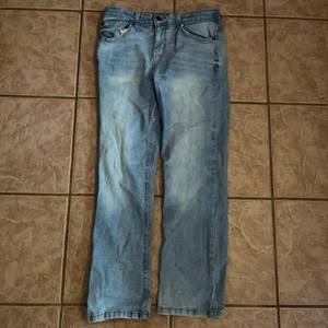 Cat & Jack Stretch Straight Boy's Jeans Size 14 Adjustable Waist - Picture 1 of 3