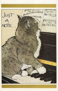 Just a Note Cat Playing Piano by Mary Badenhop North Shore Animal League - Picture 1 of 2