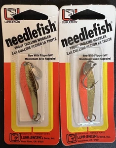 2 Peces Aguja Luhr Jensen De Colección (Peces Aguja) Talla 2 LATÓN/RAYAS DE FUEGO - Imagen 1 de 5